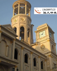 建筑塔钟室外广场驰久钟表