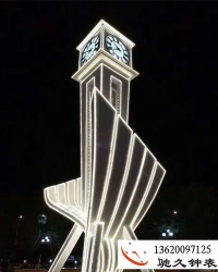夜晚发光塔钟广东专业生产厂家